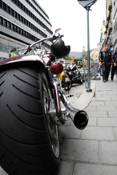 Oslo. Noruega. Protesto de clubes de motocicleta . — Fotografia de Stock