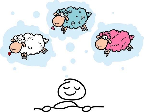 Карикатурные овцы — стоковый вектор
