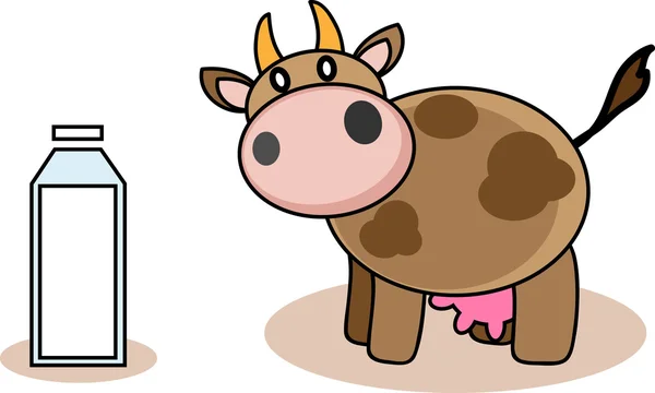Корова и молоко — стоковый вектор