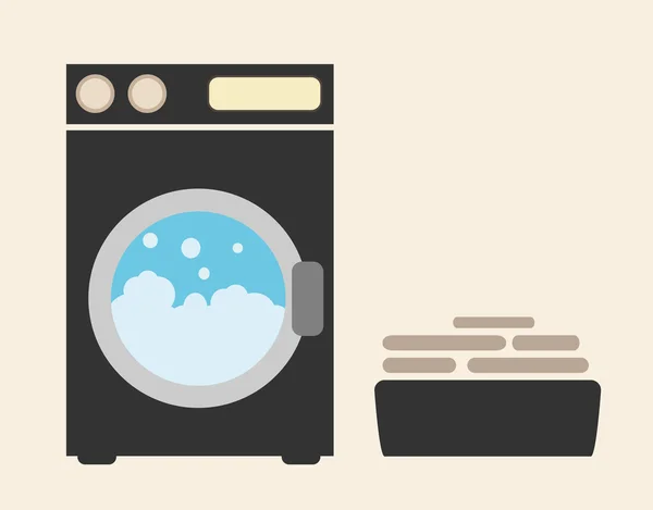 Wasmachine. — Stockvector