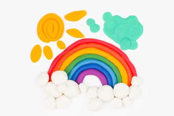 Arcobaleno di plastilina . — Foto Stock