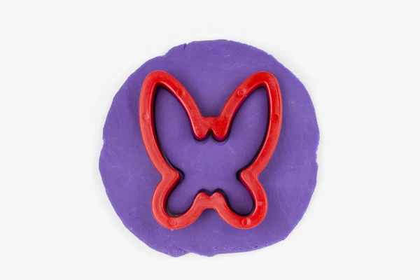 Plasticine butterfly. — Stock Photo, Image