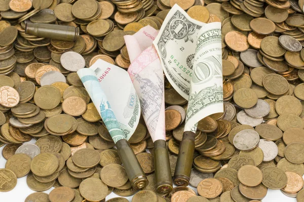 Russian, USA and Ukrainian money. — Stock Fotó