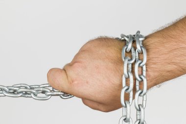 Chain and hand.