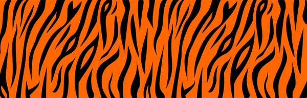 Tijger Dier Oranje Zwart Print — Stockvector