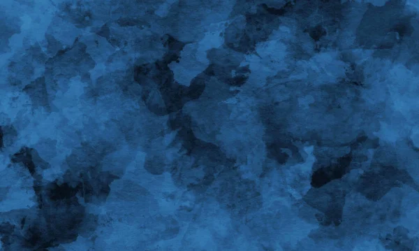 Fondo Acuarela Azul Abstracto Con Textura Papel — Foto de Stock