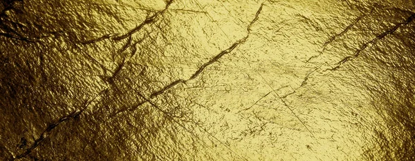 Grunge Gold Foil Texture Background Cracks Scratches — Stock Photo, Image