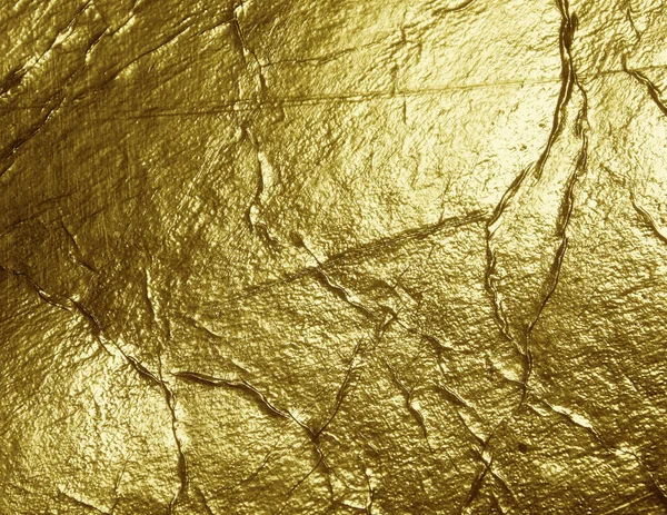 Grunge Fundo Textura Folha Ouro Com Rachaduras Arranhões — Fotografia de Stock