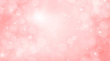 Dairesel ve ışıltılı yumuşak pembe bokeh arkaplan