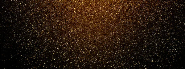 Oro Nero Scintillio Texture Sfondo Bandiera Festiva Lucente — Foto Stock