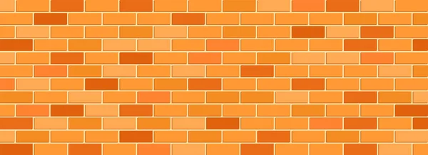 Orange Brick Wall Background Vector Illustration — 图库矢量图片