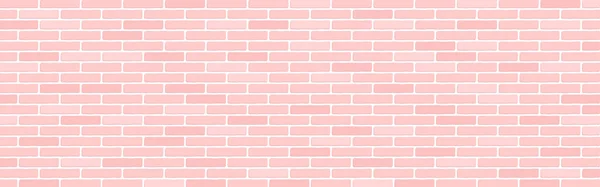 Long Pink Brick Wall Background Vector Illustration — Archivo Imágenes Vectoriales