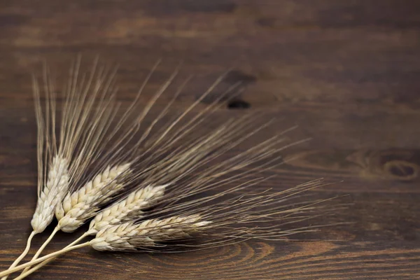 Wheat on wood — Stock Photo, Image