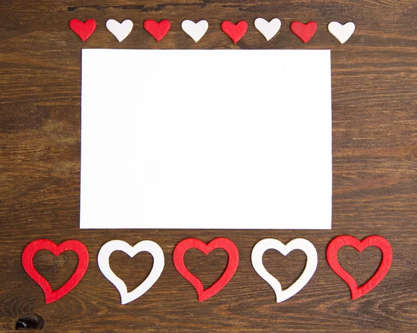 Valentine card with hearts — Stock Photo, Image