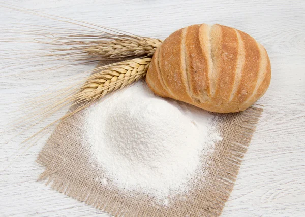 Farina, pane e frumento — Foto Stock