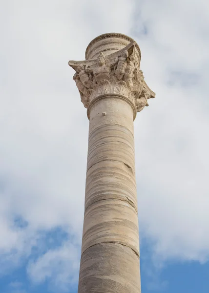 Roman antique column in Brindisi — Stock Photo, Image