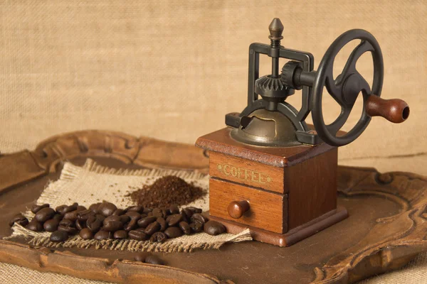 Antique Manual coffee grinder — Stock Photo, Image