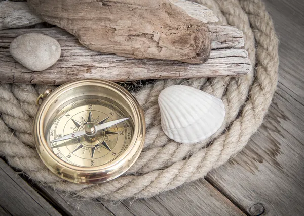 Exploring background with compass — Stock Photo, Image
