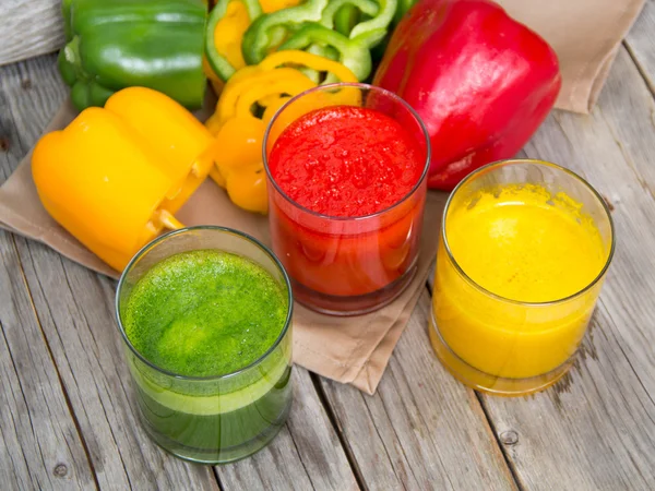 Fresh smoothies in the glass — Stock Photo, Image