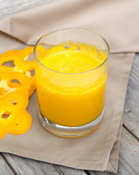 Fresh yellow paprika smoothie juice — Stock Photo, Image