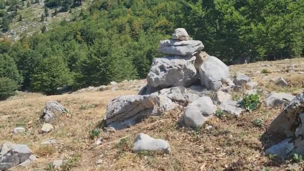 意大利波利诺国家公园夏季全景 Serra Crispo 接近自然的概念 — 图库视频影像
