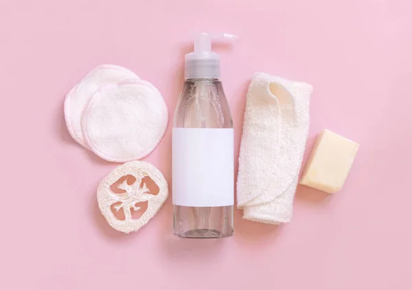 One Pump Cosmetic Bottle Eco Friendly Skin Care Accessories Pink — Φωτογραφία Αρχείου