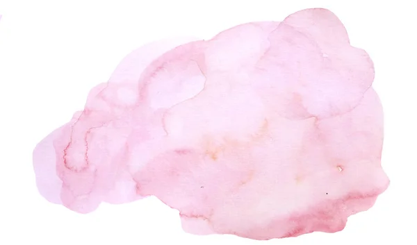 Watercolor Light Pink Bright Spot Illustration Isolated Single Hand Painted — Zdjęcie stockowe