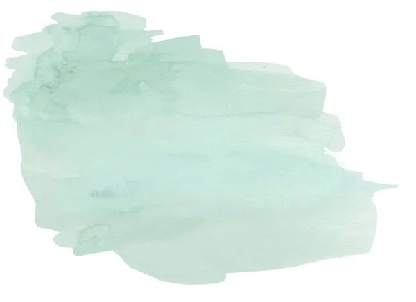 Acuarela Verde Claro Pastel Spot Ilustración Aislado Solo Pintado Mano —  Fotos de Stock