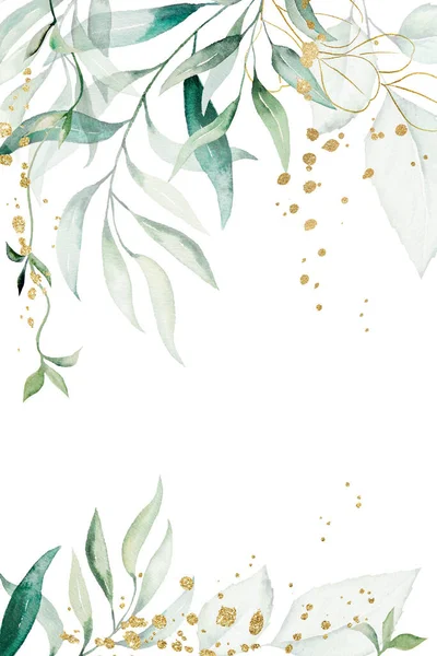 Περίγραμμα Φόντου Από Πράσινα Φύλλα Ευκαλύπτου Απομονωμένη Απεικόνιση Αντιγραφή Χώρου — Φωτογραφία Αρχείου