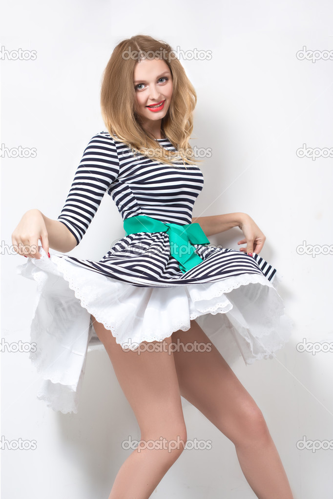 girl in the developing dress. pin up