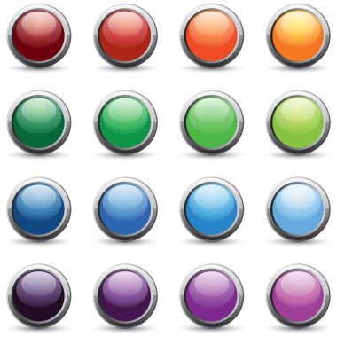 16 renk web düğmeleri