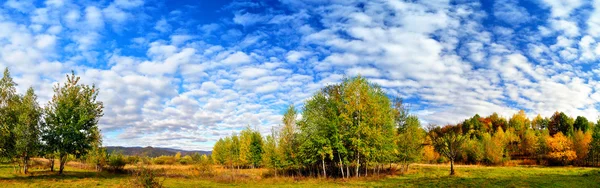 Podzimní krajina s jasně modré obloze — Stock fotografie