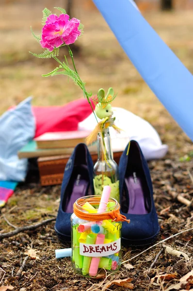 Ein selbstgemachtes Glas voller Träume. — Stockfoto