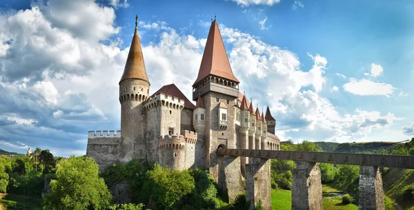 Zamek Hunyad Corvin Castle Hunedoara Rumunia — Zdjęcie stockowe