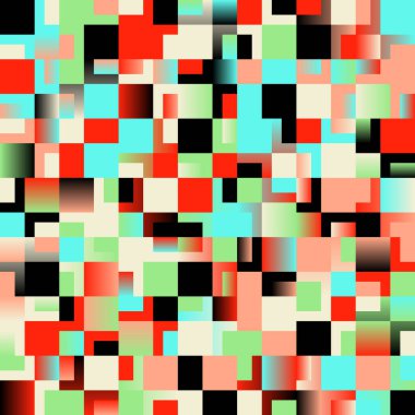 Basit şekilli ve parlak neon renkli canlı geometrik soyut vektör deseni. Geometrik grafik kompozisyonu, web tasarımı, kartvizit, davetiye, poster, tekstil baskısı, arkaplan.