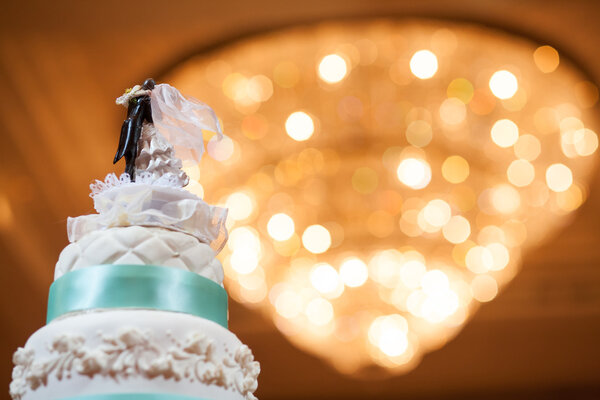 Top of Decorate wedding cake