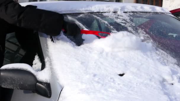 Samochód zimowy — Wideo stockowe
