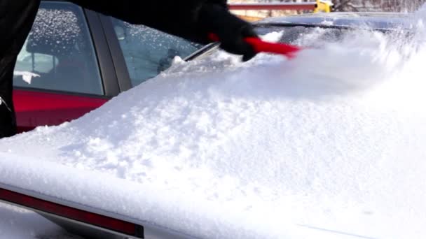 Samochód zimowy — Wideo stockowe