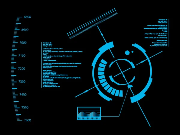 Interface utilisateur futuriste hud — Image vectorielle