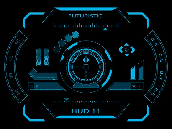Interface utilisateur futuriste hud — Image vectorielle