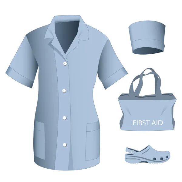 Woman medical clothes set — Stock Vector