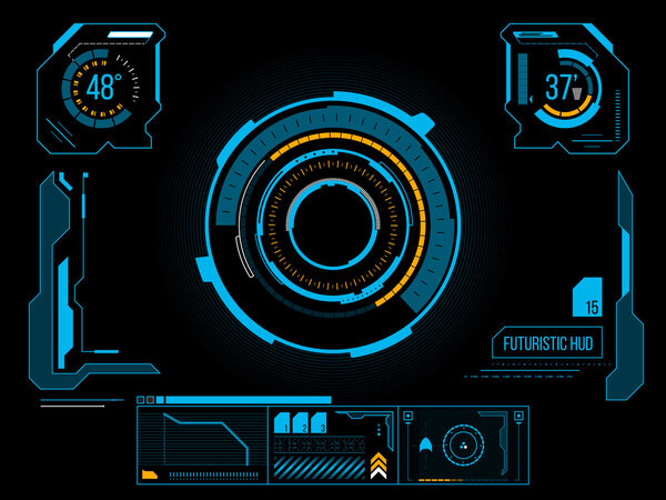 Futuristic user interface HUD