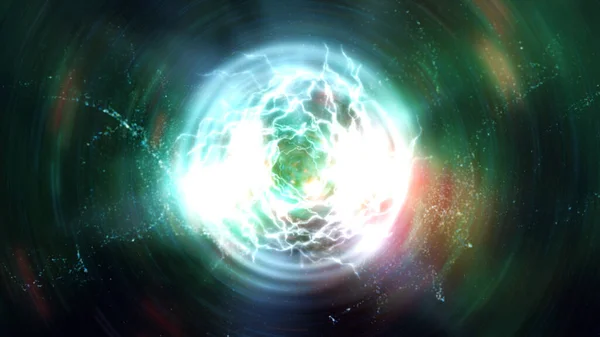 Absztrakt Illusztrációja Féregjáratnak Űrkapunak Univerzum Kapujának Cyber Futurisztikus Sebesség Zoom — Stock Fotó