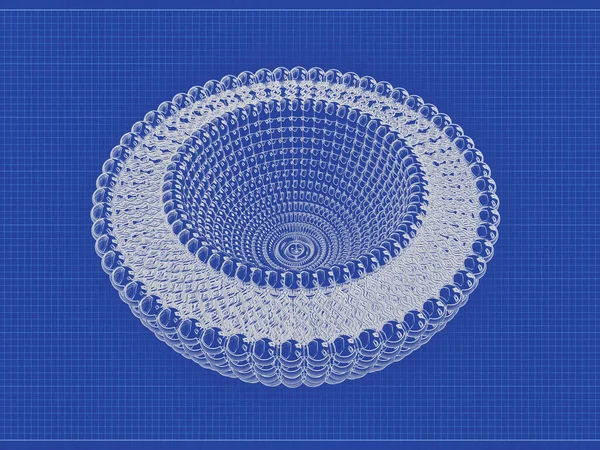 Medical Rendering Illustration Liposomes Layer Structure Blueprint Engineering Drawing Style —  Fotos de Stock