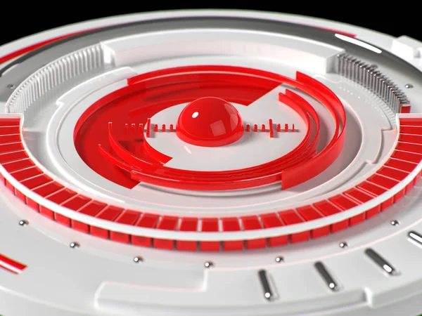 Abstract Industrial Design Circular Shape Futuristic User Interface Control Panel — Stock Photo, Image