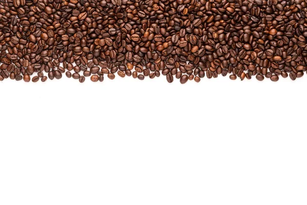 焙煎したコーヒー豆 白を基調とした玄米コーヒー豆の食感 — ストック写真