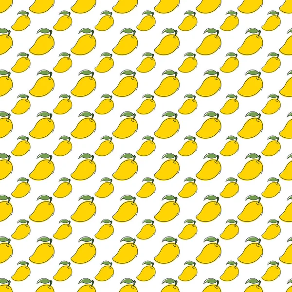 Bezešvé Žluté Mango Vzor Pozadí — Stock fotografie