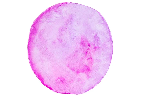 Cutout Hand Painting Pink Magenta Watercolor Circle Element Art Craft — Stock Fotó