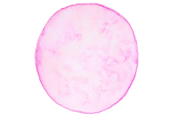 Cutout Hand Painting Pink Magenta Watercolor Circle Element Art Craft — Stock Fotó