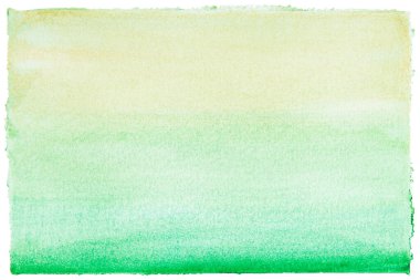 Beyaz arka planda yeşil renkli suluboya resim. Suluboya tasarım ögesini kes.